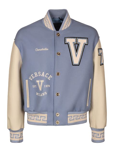 versace denim jacket|versace varsity jacket.